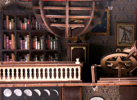 Fifijoy Wooden Book Nook Shelf Insert