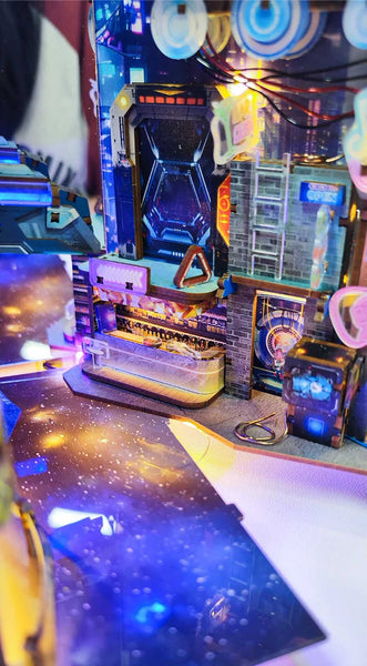 Fifijoy Boundless Dimension DIY Book Nook Bookshelf Inserts Cyberworld