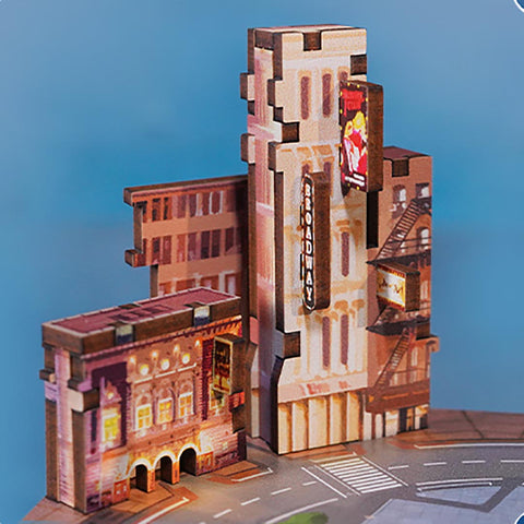 Fifijoy Fashionable New York DIY Wooden Cute Miniature Music Box