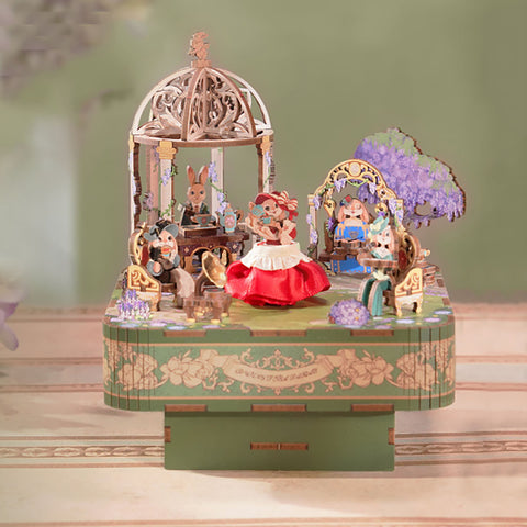 Fifijoy Flower Waltz Wooden Puzzle Music Box