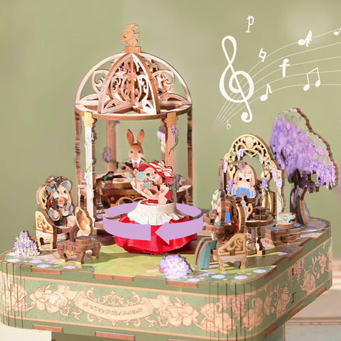 Fifijoy Flower Waltz DIY Puzzle Music Box