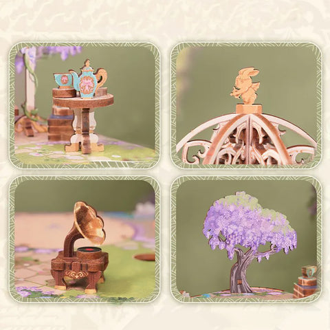 Fifijoy Flower Waltz Cute DIY Puzzle Music Box