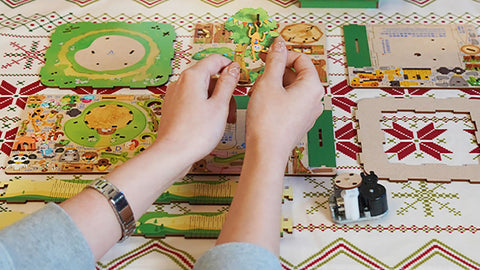 Fifijoy Forest Party 3D DIY Wooden Music Box Kit