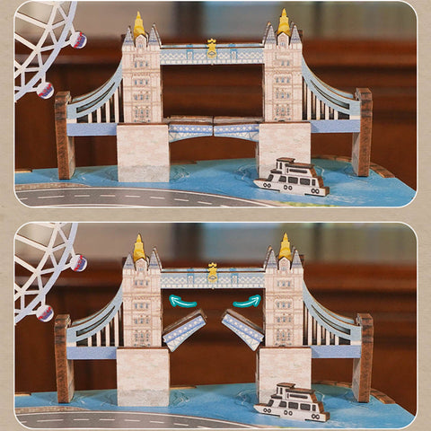 Fifijoy London Charm DIY Wooden Puzzle Music Box