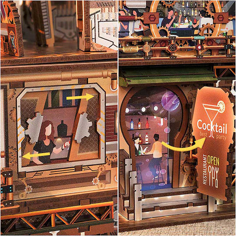 Fifijoy Punk Bar 3D Miniature House Kit