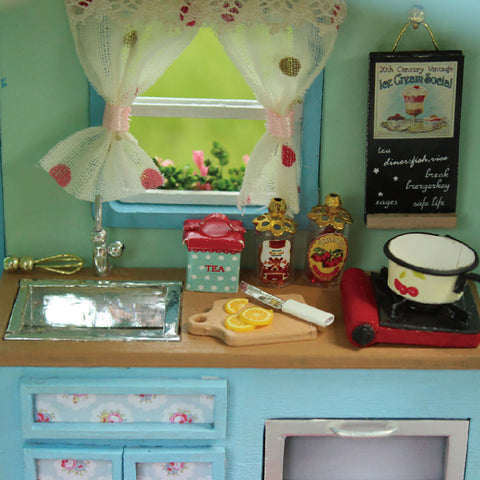 Fifijoy Time Travel DIY Cute Dollhouse Miniature Kit Caravan