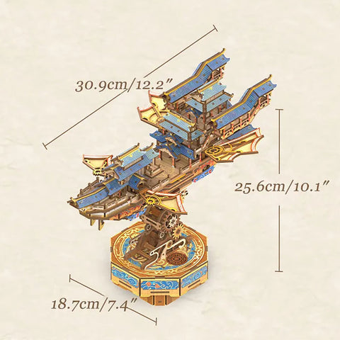 Fifijoy Wind Voyager 3D Wooden Puzzle Model Kit