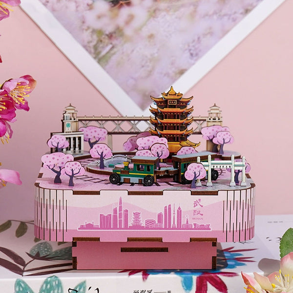 Wuhan Cherry Blossom Assembled Music Box