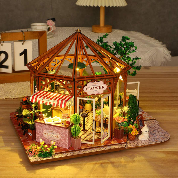 Flower Shop DIY Wooden Dollhouse Kit