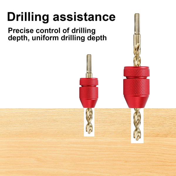 Adjustable Woodworking Drill Bit Positioner